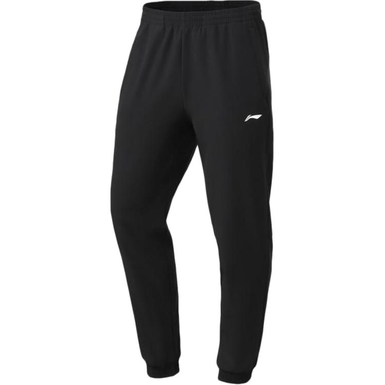 

Штаны спортивные мужские Li Ning Training Series флисовые с манжетами, быстросохнущие, простые, трикотажные, стандартные, черные AYKR503-1 3XL