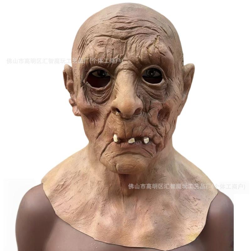 Hot-selling Halloween masks for the elderly, realistic and funny old man headgear