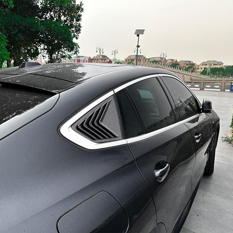 For BMW X6 G06 + Car Rear Window Side Vent Shutter Louver Cover Trim Sticker Car Accessories