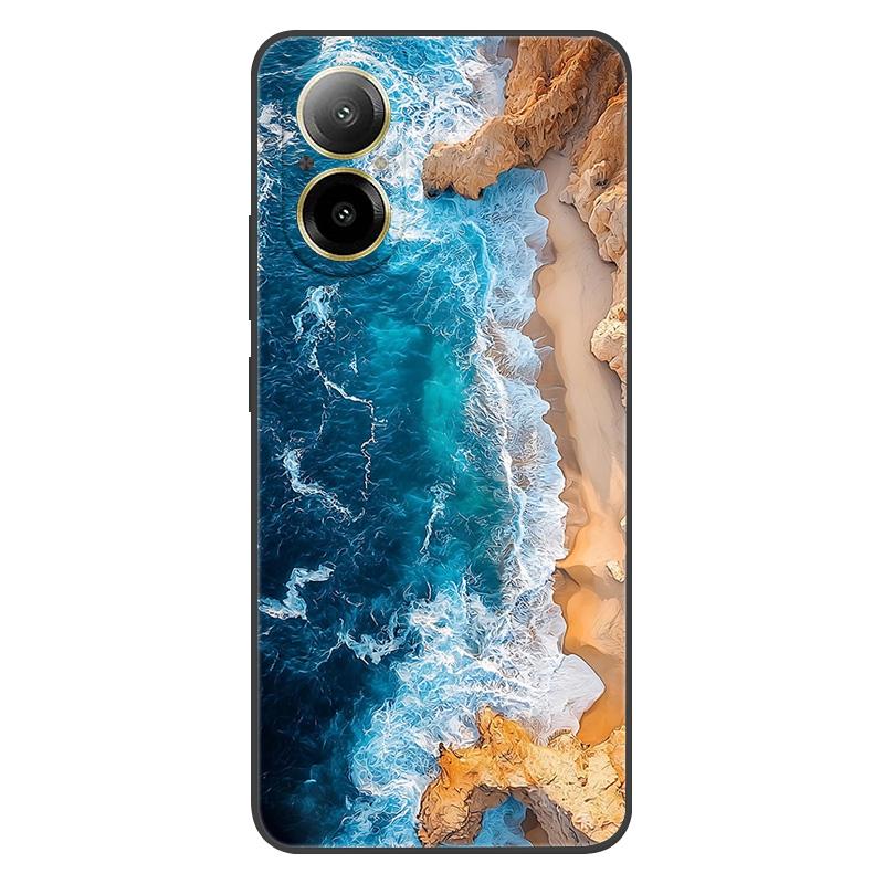 Pro Realme C67 4G C65 Pouzdro Mramorové Měkký Matný Silikonový Zadní Kryt Pro Realme C53 C55 Celé Tělo Telefonu RealmeC67 Coque Fundas