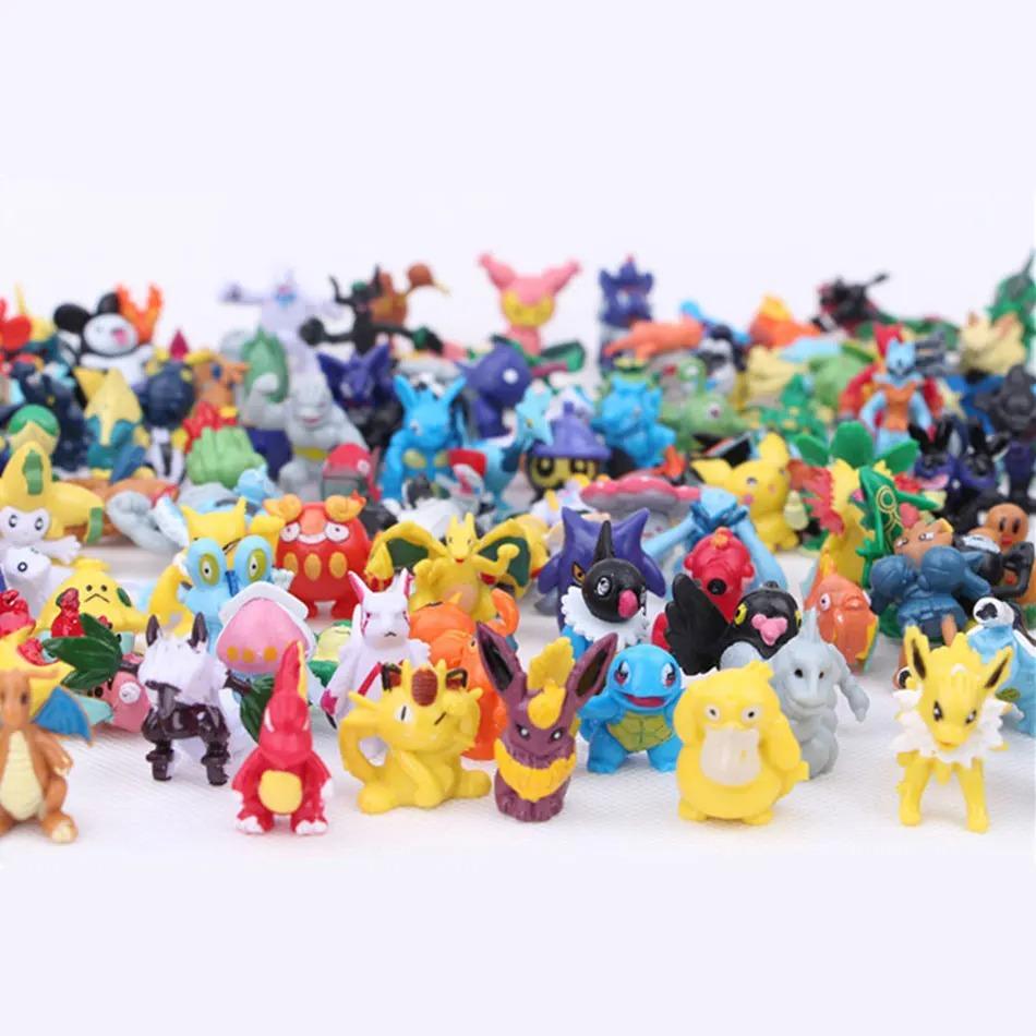 144PCS Pokemon Figure Toys, Blind Box Anime Pikachu Action Figure Model, Ornament Decoration, Collectible Toys, Christmas Gifts