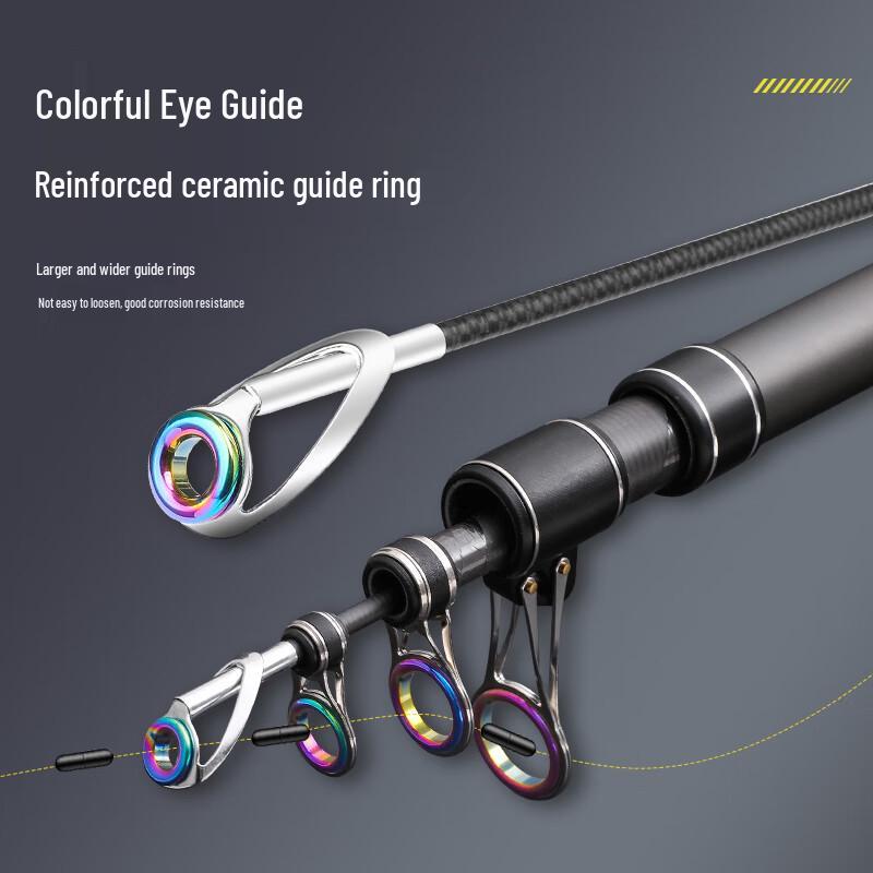 Iosn Carbon Fiber Telescopic Sea Fishing Rod with 7000 Series Reel
