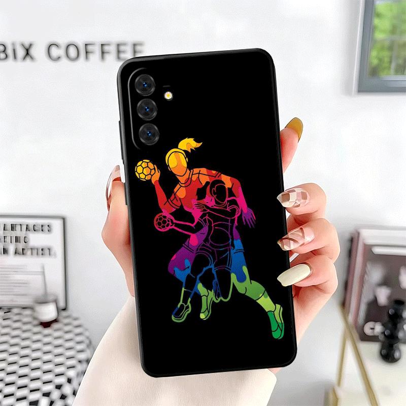 Handball Sport Soft Phone Case for Samsung A17 A37 A57 A16 A26 A36 A56 A15 A25 A35 A55 A14 A24 A34 A54 A13 A23 A33 A53 A52 A12