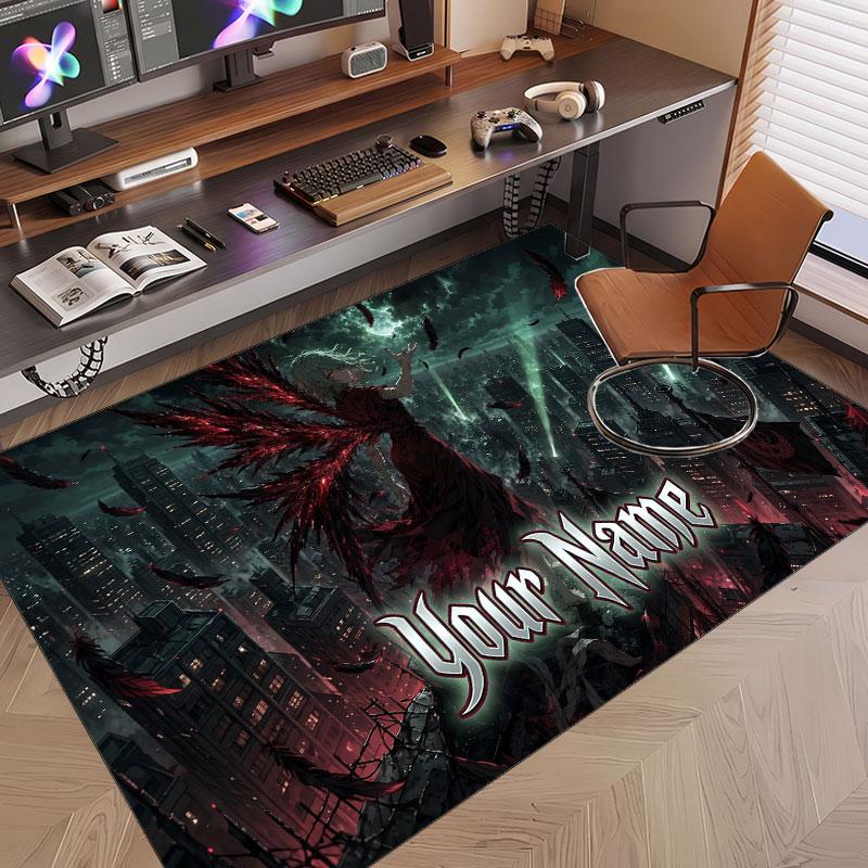 Custom Name Crystal Velvet Rug,Tokyo Ghoul Comfortable Anti Slip Floor Mat For Room Decoration