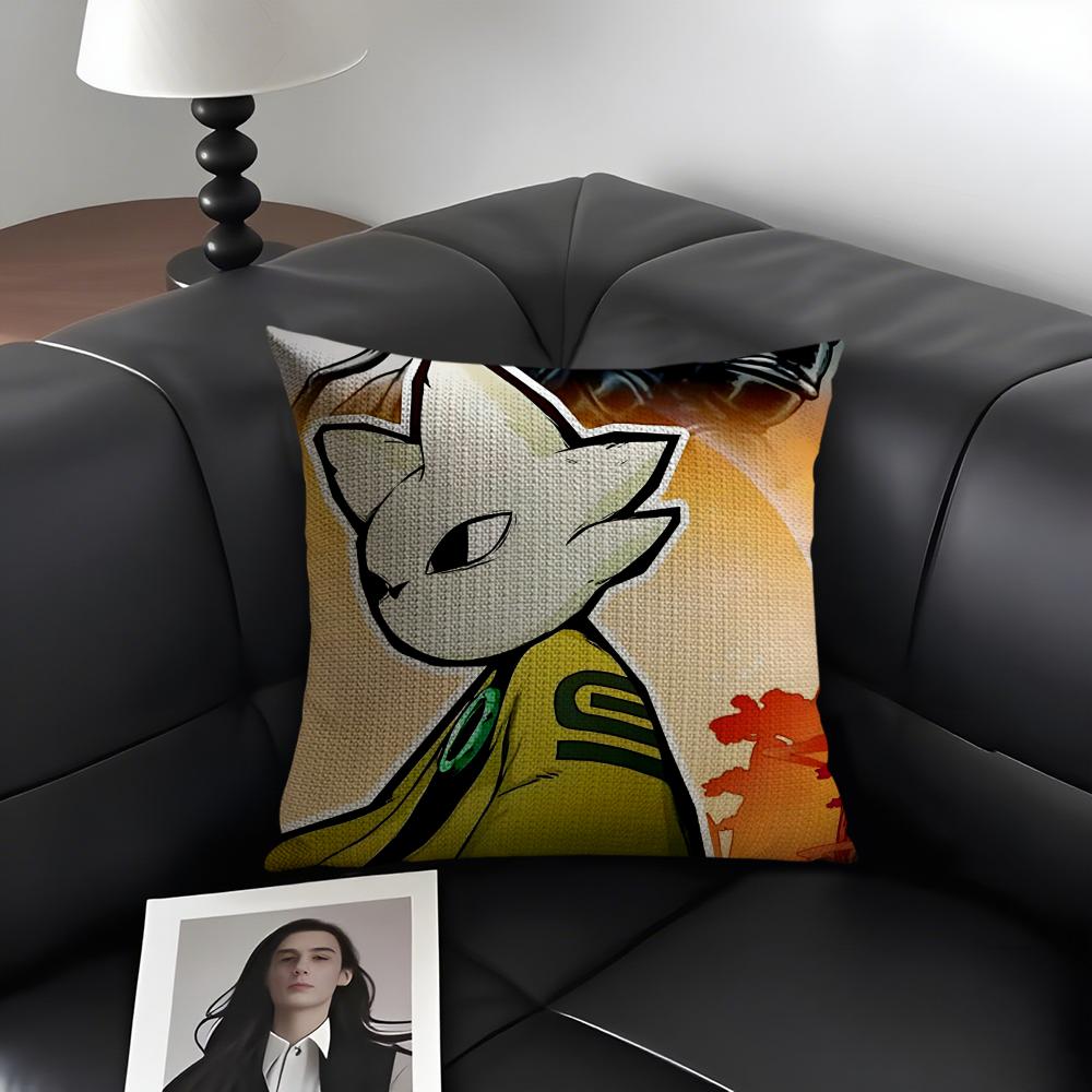 Cool NNine SolsS Game Cushion Cover Natural Linen Organic Fabric DoubleSided Printing Sofa Home Decor Gift Pillow Case