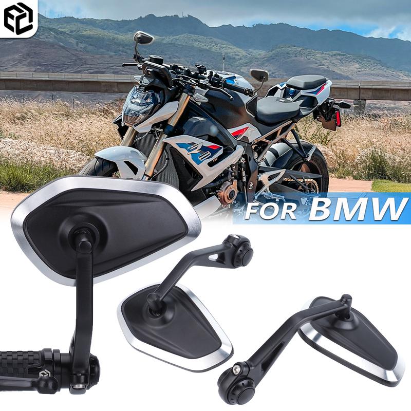 2PCS Motorcycle Bar End Mirror Handlebar Rear View Mirrors For BMW F800R F900R 1000R S1000R S1000RR S1000XR R1200R R1250R G310R
