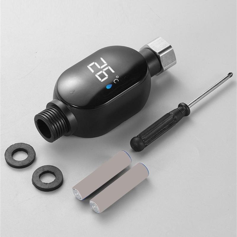 Fast Response Thermal Shower Head Display Real Time Water Temprature Tracking Strong Steel Bathroom Accessory