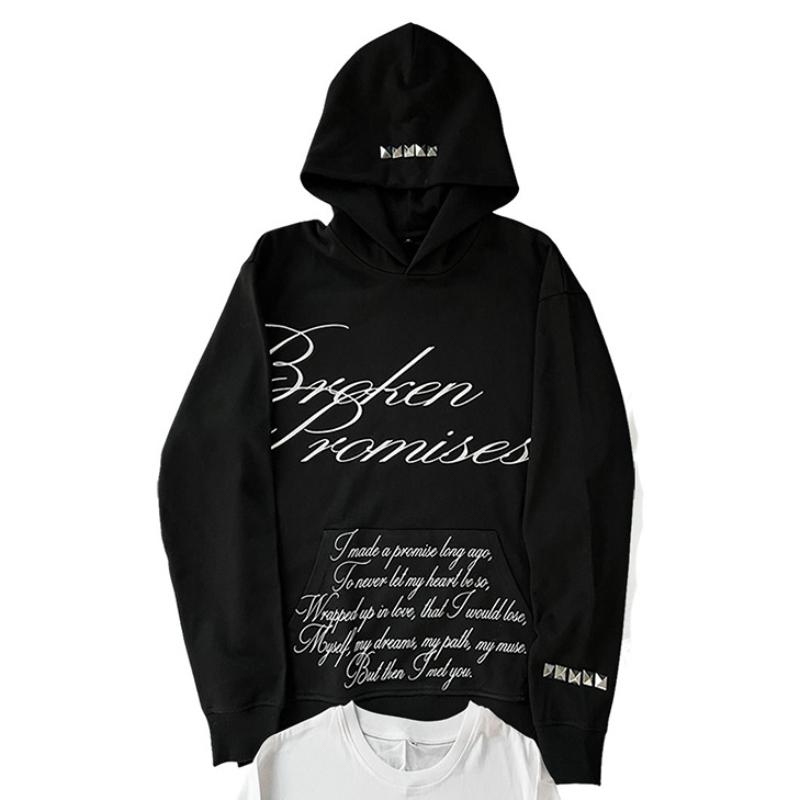 European and American dark print retro round neck long sleeved street trend y2k hoodie S 1834₽