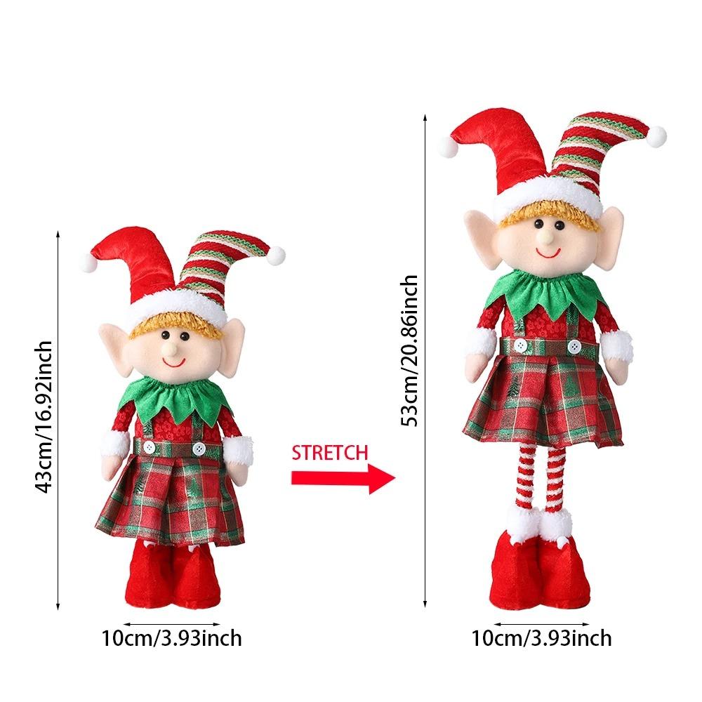 Large Size Christmas Plush Leg Elf Doll Ornaments for Boys and Girls Elf Dolls New Year Home Decorations Christmas Tree Hangings