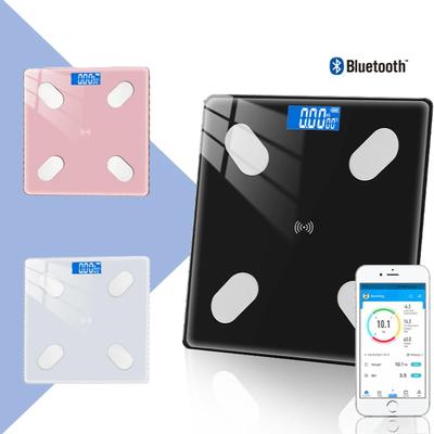 Báscula de peso inteligente con Bluetooth, carga USB, grasa corporal, IMC, 2023, LED, para baño, salud, conectable a teléfono móvil, analizador