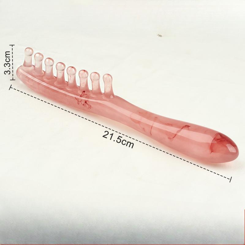 

Resin Antler Scalp Massage Comb Massage Scalp Meridians Five-claw Meridian Massage Comb Neck Meridian Brush Comb розовый