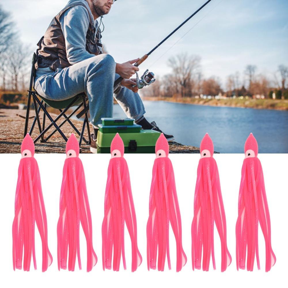 

10PCS 14/16/18cm Octopus Lures PVC Trolling Baits Durable Fishing Lures Deep Sea Fishing 14cm
