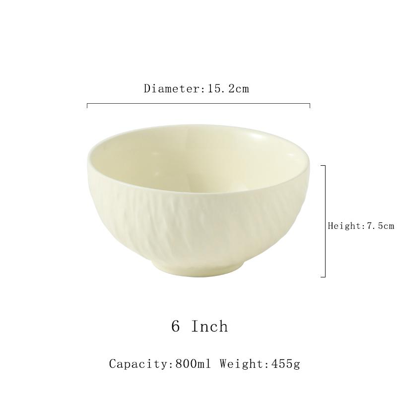 

Ceramic Rice Bowls Chinese New Household 6 Inch Stone Pattern Solid Creative Dining Tableware Underglaze Colour Breakfast Bowl 6 inch