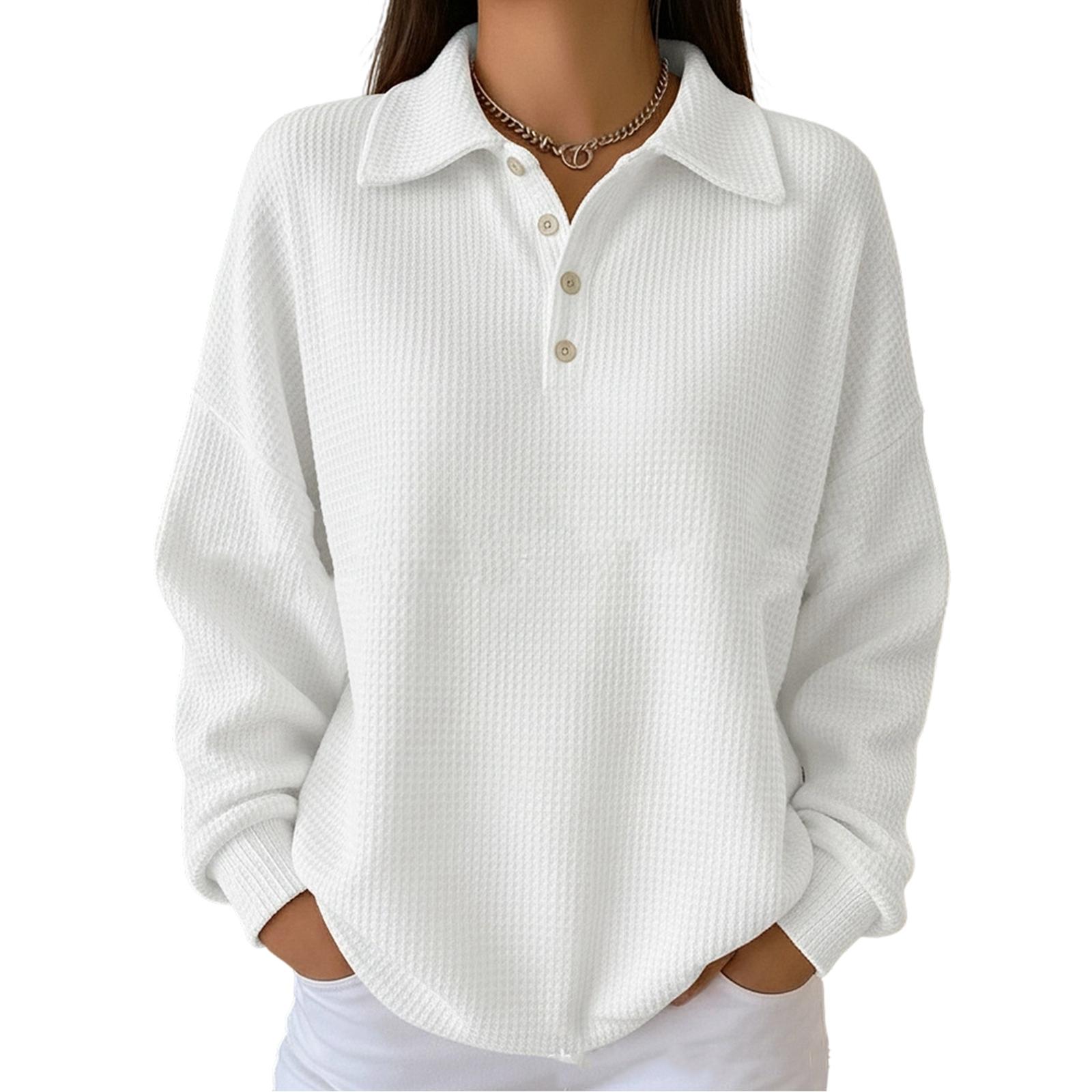 

Women s Fashionable Long Sleeve Elegant Commuting And Casual Top XL белый