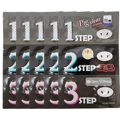 Kit Pig Clear Blackhead 3-STEP Forte (pacco di naso) x5