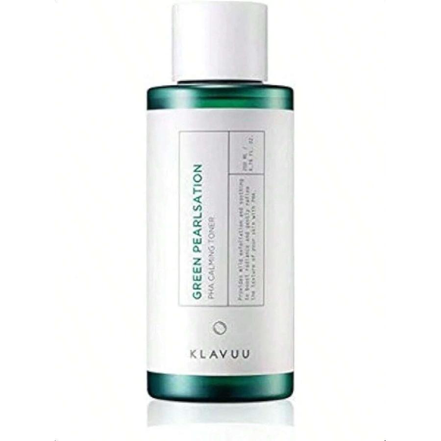 

KLAVUU Green Pearlsation Pha Calming Toner 200ml | Infused With Gentle Pha (Polyhydroxy Acid) And Soothing Green Tea Extracts