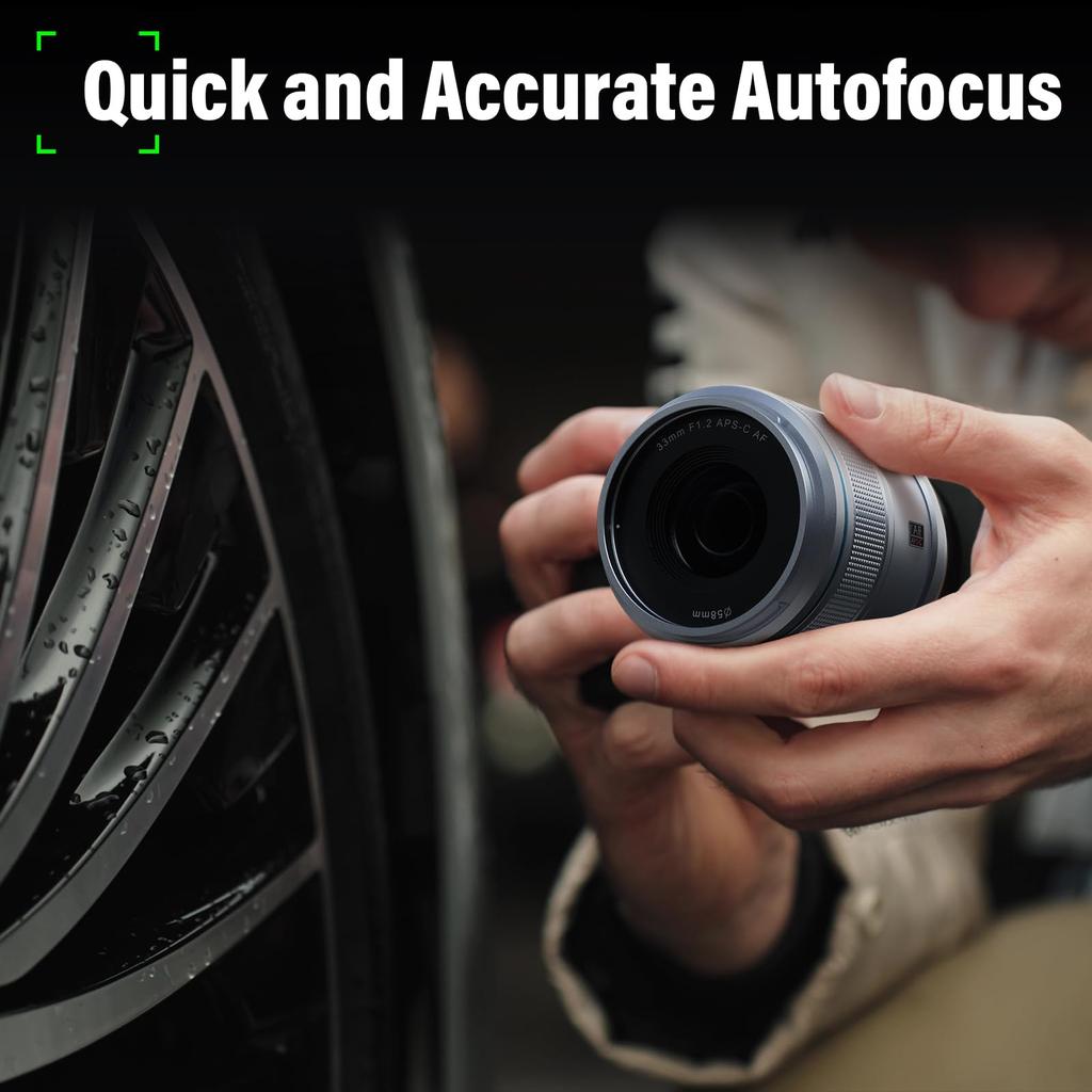 SIRUI Sniper Auto Focus Lens Wide Angle Camera Lens A5 A6 A7 FX A9 Series Set, 23mm, 33mm, 56mm, F1.2 APS-C ZV-E (E Mount, Silver)