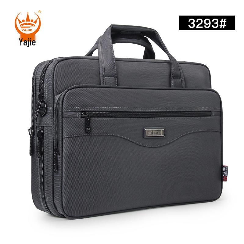 

Мужской деловой портфель большой вместимости: Износостойкая компьютерная сумка через плечо из ткани Оксфорд 16 inch