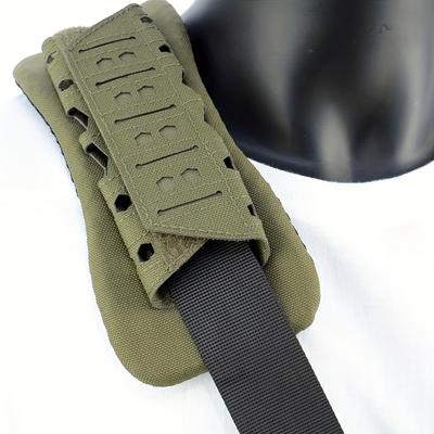 Breathable Tactical Shoulder Pad with Anti-Slip Buffering for Outdoor Activities - Laser-Cut Nylon, Backpack Shock Absorption Strap Pad