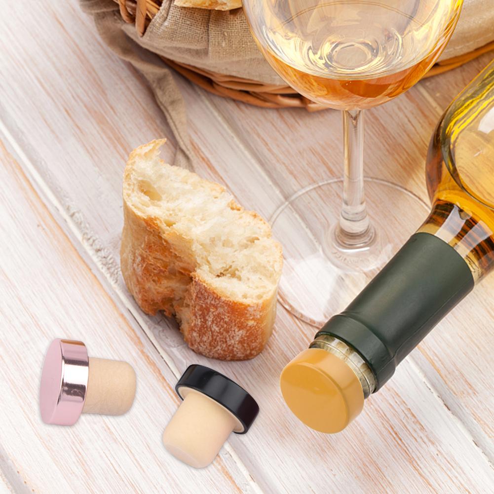 25pcs Wooden Wine Bottle Cork Reusable Wood Cap Sealing Plug Wine Bottle Stopper T-shaped Cork Craft Beverage Beer Bottle Cork