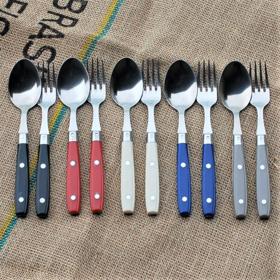 Tramparan Bistro Cutlery Table Made in NERON Black Stylish Perfect for Salads and Pasta Fork, France, (Noir) [Officially Imported]