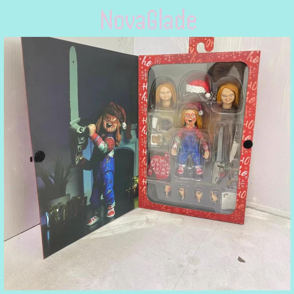 Childs Play Chucky Christmas Edition Pvc Figurine With Articulated Joints For Collectors