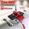 Aluminum Alloy 35MM Hinge Boring Hole Drill Guide Hinge Jig with Clamp For Woodworking Cabinet Door Installation Woodwork Tools
