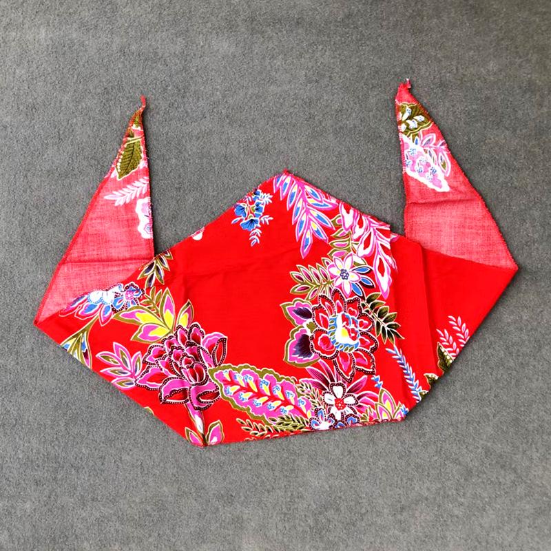 

Северо-восточный этнический цветочный треугольный платок для выступлений