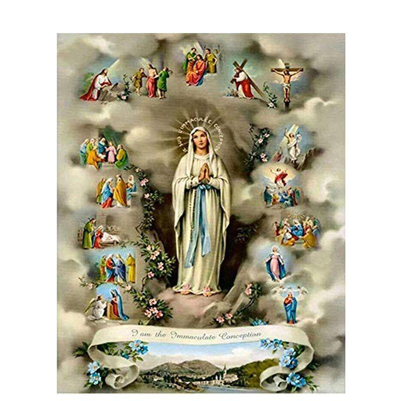Diamond Embroidery Virgin Diy Diamond Painting Cross Stitch Diamond Mosaic Religion Figure Picture Of Rhinestone