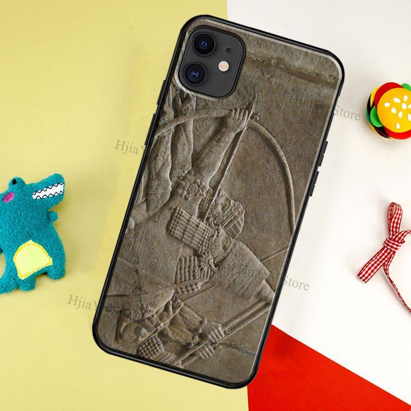 Lamassu Assyrian Mesopotamian Fall Für iPhone 13 11 14 Pro Max 12 mini 6S 7 8 Plus X XR XS Max SE 2020 Weiche TPU Coque