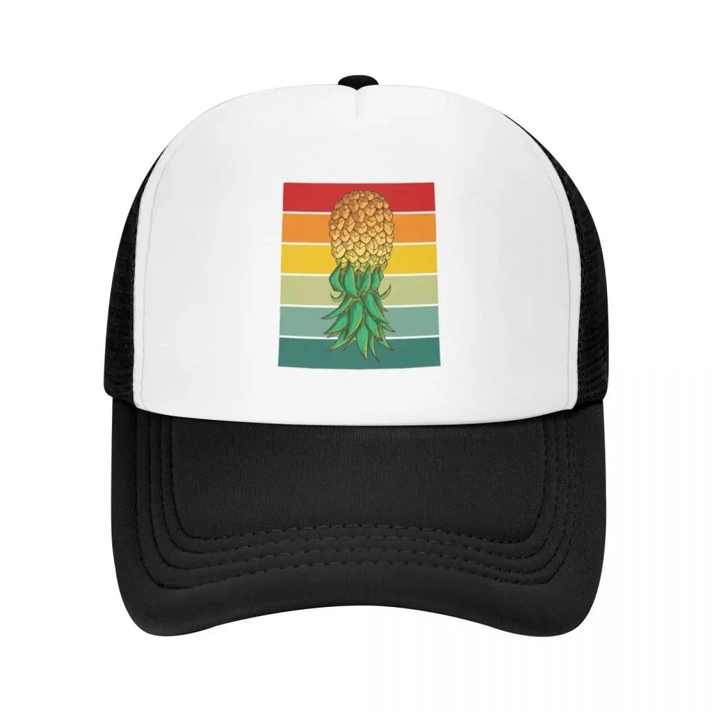 Funny Upside Down Pineapple Swinger Retro Vintage Baseball Cap Rave Streetwear Visor Hats Women Unisex's