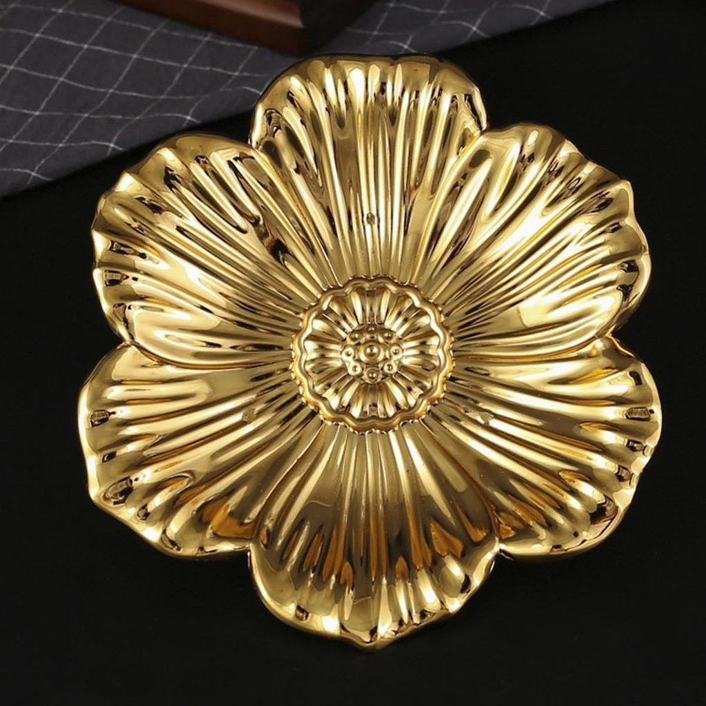 Zlatý servírovací tác Stojan na dort Držák na prsteny