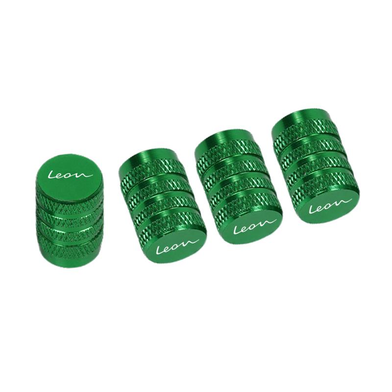 4pcs Car CNC Aluminum Tire Valve Air Port Stem Cover Caps for Seat Leon Accessories