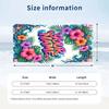 Floral Garden Theme Beach Towel Personalized Custom Name & Text Soft Quick Dry Beach Towel for Swimming Travel