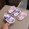Summer New Baby Sandals Girls' Baby Shoes Squeaky Shoes Cartoon Light-up Shoes 0-1 Year Old Girls' Walking Shoes