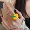 Minimalist Geometric Fruit Ring Colorful Vintage Ring Elegant Enamel Fruit Ring  Women
