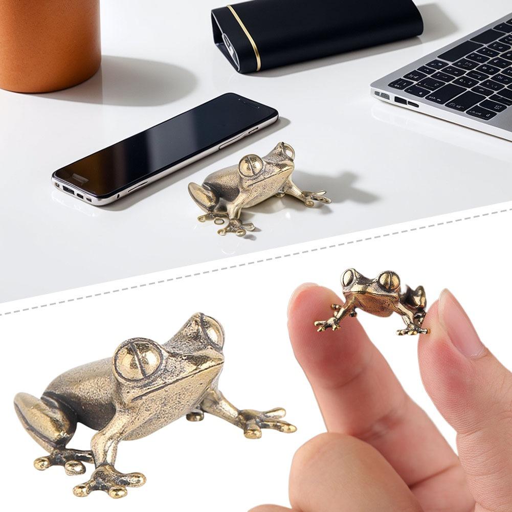 Ρετρό Ορειχάλκινο Μίνι Βάτραχος Μινιατούρες Φιγούρες Ζώων Βιντάζ Βάτραχος Διακοσμητικά Γραφείου Διακόσμηση Σπιτιού Χειροτεχνίες Διακόσμηση Φίλου Τσαγιού