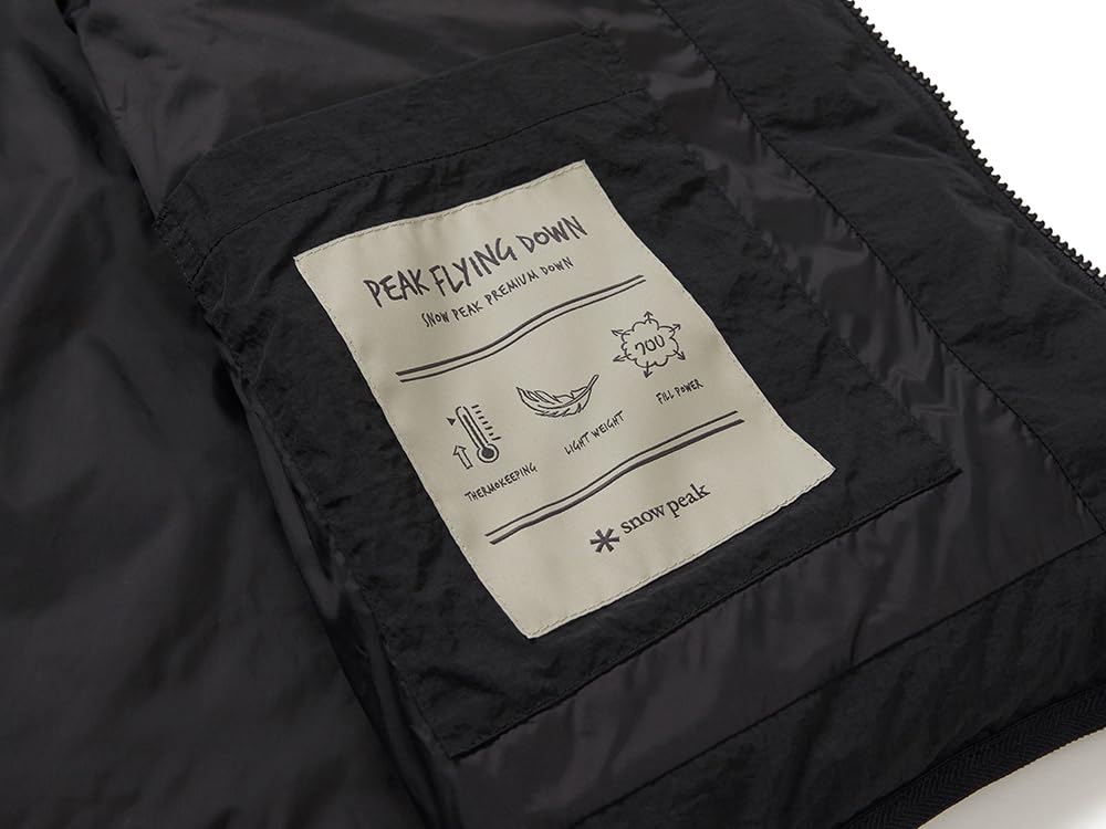 Snow Peak Land Lightweight Down Vest and XL GS-S25WMGDV60, Men's Women's, Black,
