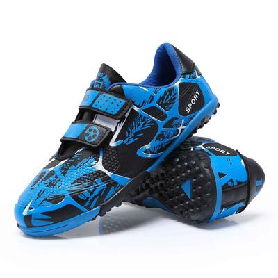 Chaussures d'entraînement de football pour enfants pour les élèves du primaire et du secondaire: Conception de sangle Velcro, durable pour les adolescents.
