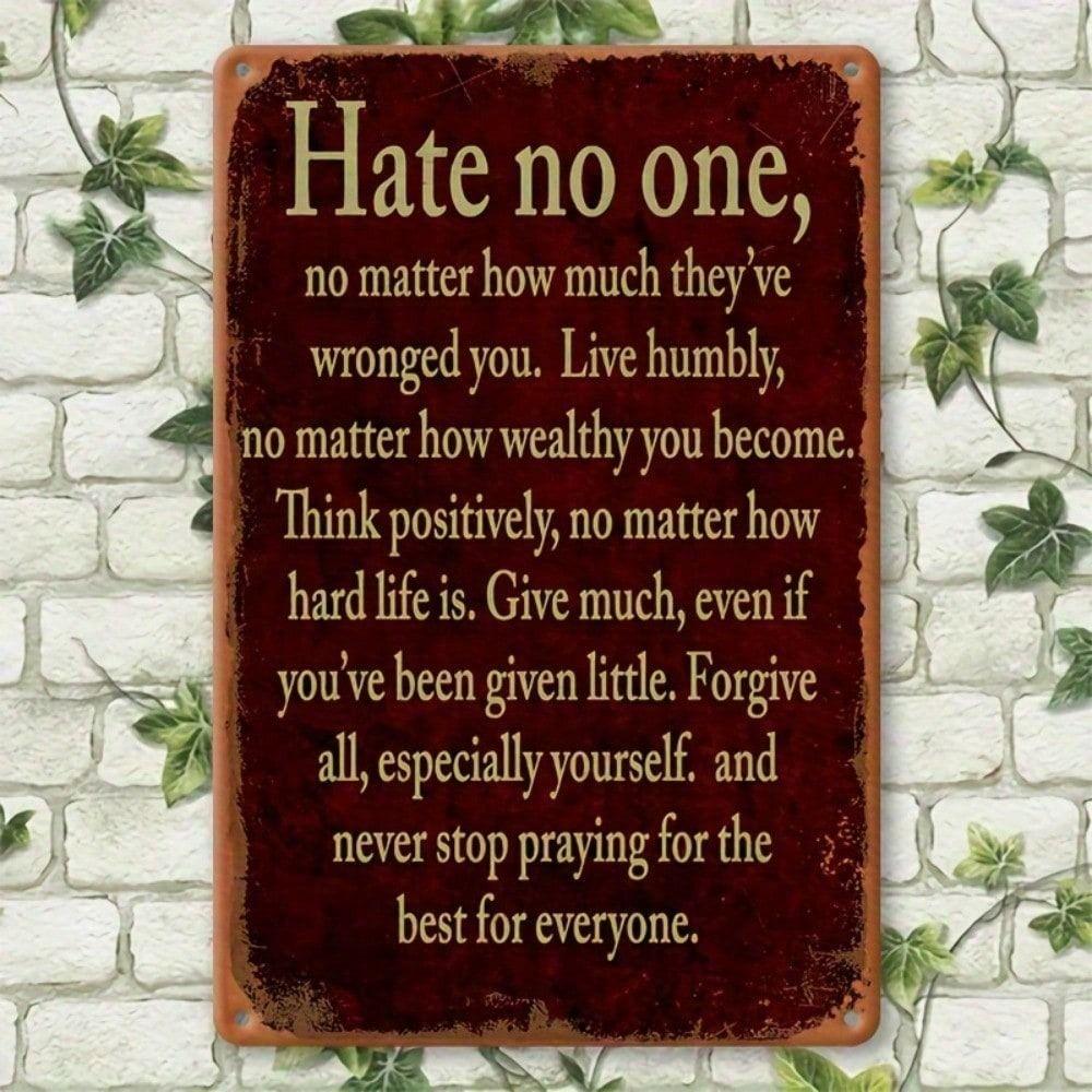 

Vintage Metal Poster Inspirational Quote Wall Art Decor for Farmhouse