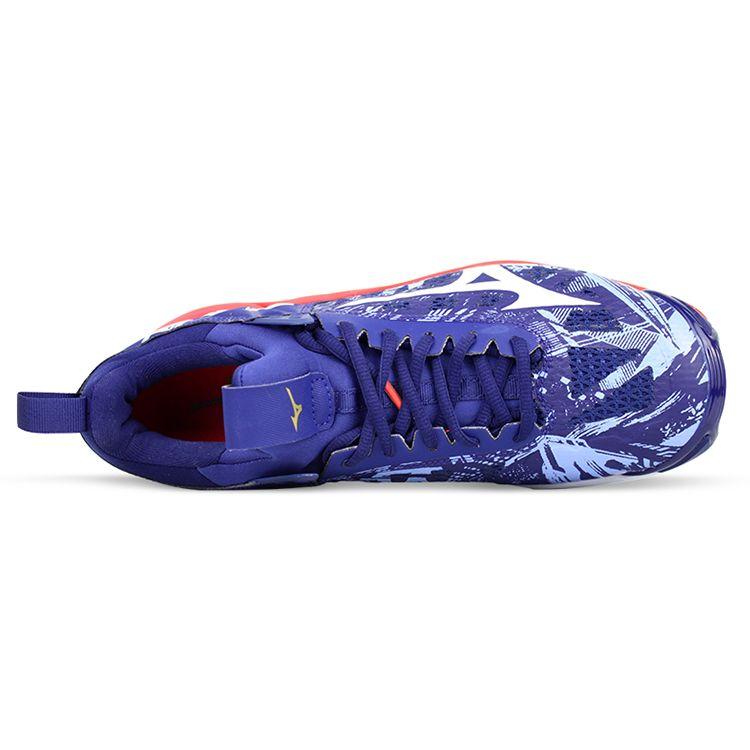 Mizuno Momentum Shock Absorption Non-Slip Durable Fit Low-Top Training Shoes Unisex Sneakers Blue Red V1GA191164