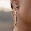 Ohrringe Kleiner Fisch aus Titanstahl, Retro-Künstlerischer Stil Lange Ohrringe, Edelstahl Vergoldet Farberhaltender Schmuck