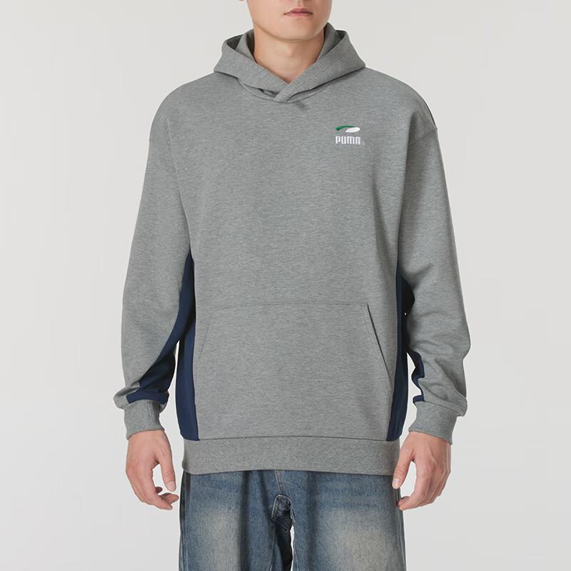 Puma Logo Fashion Running Training Casual Hoodie American Vintage Sweatshirt Men hoodies Gray 628142-53