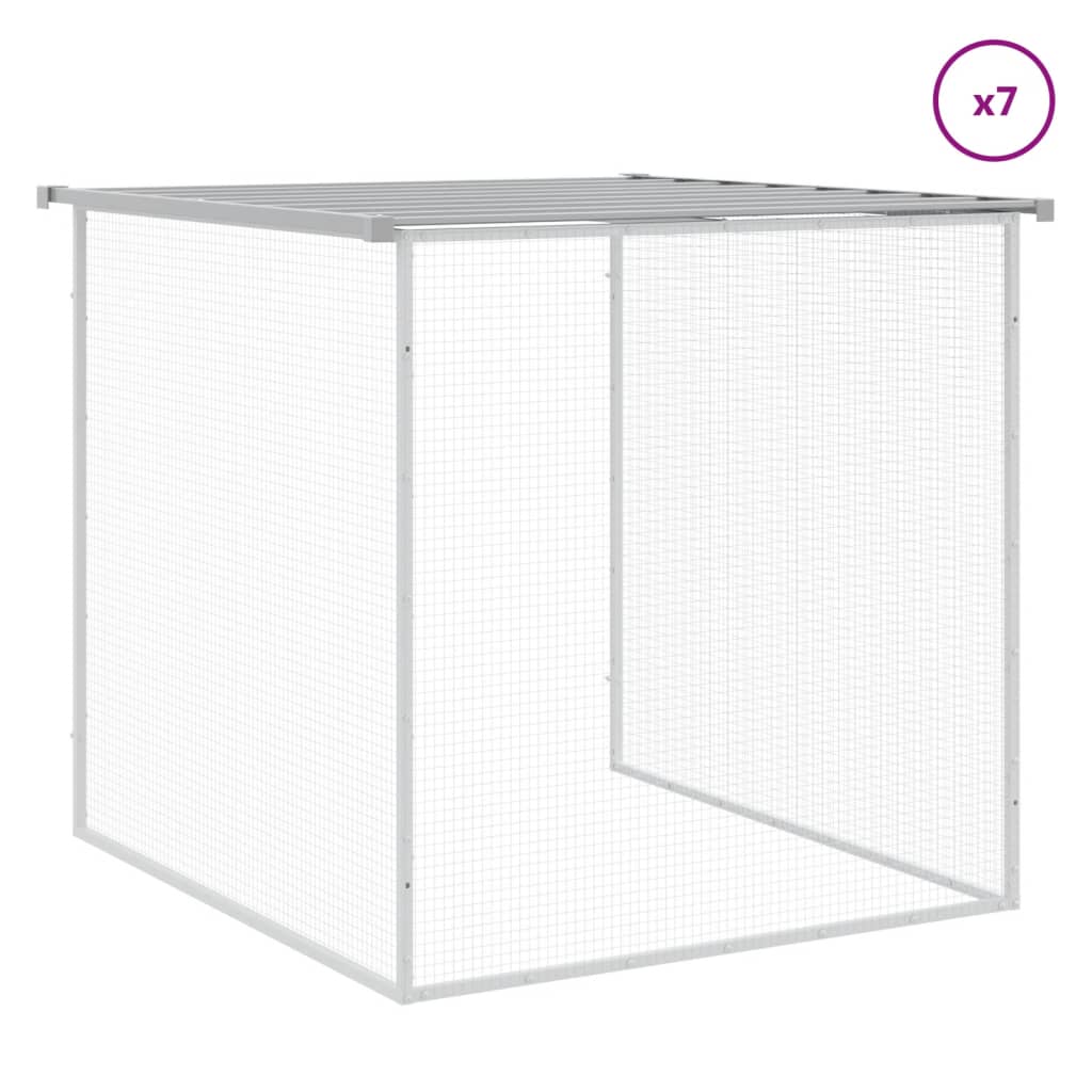 Vidaxl Chicken Coop, With Roof, Light Gray, 803X98X90 Cm, Steel