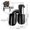 1 Pcs Universal Car Carbon Fibre Tail Throat Length Burnishing h-Shaped Double Out Twill Glossy Exhaust Muffler Tip