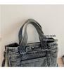 Korean Style Denim Shoulder Bag 2026: Versatile, Large Capacity Crossbody for School & Commute