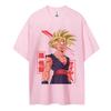 Dragon Ball Son Gohan Pure Cotton Unisex Crewneck Anime TShirt Comfortable Shortsleeved Sports Casual Unisexs and Womens Tops