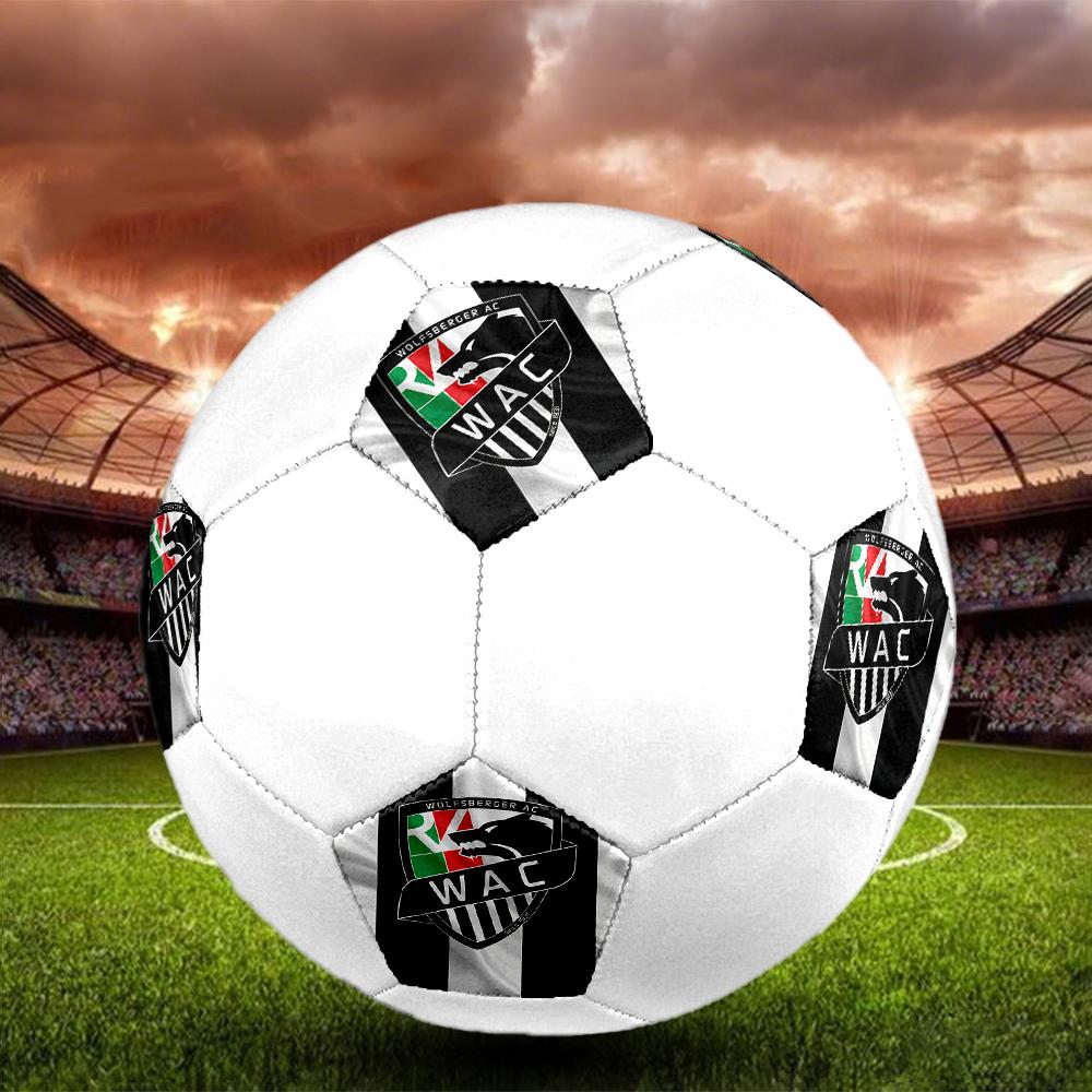 Wolfsberger AC Soccer Ball, colorful, suitable for all ages, machine-stitched, PVC material, competition grade, durable and high bounce