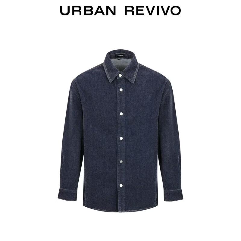 UR Men's Denim Lapel Casual Shirt