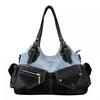 Women's Fashion PU Leather Shoulder Bag Large Capacity Multifunctional Trendy Pouch Crossed Color Y2K Flat Bag Y2K Aesthetic